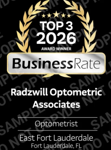 Business award - Dr. Eric Radzwill Optometrist Fort Lauderdale